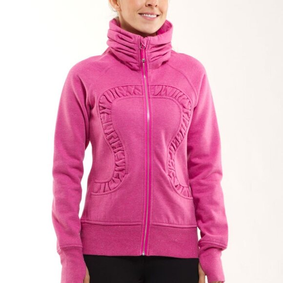 SZ 6 Lululemon Cuddle Up Jacket in Paris Pink *Sparkle* - Picture 7 of 10